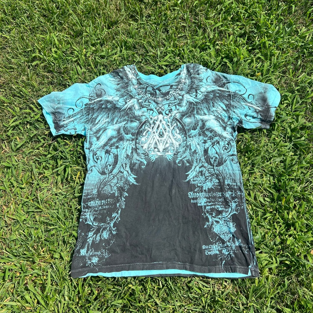 Vintage Y2K Affliction Faded Cross Wings MMA UFC Fighting T-Shirt Mens 2XL